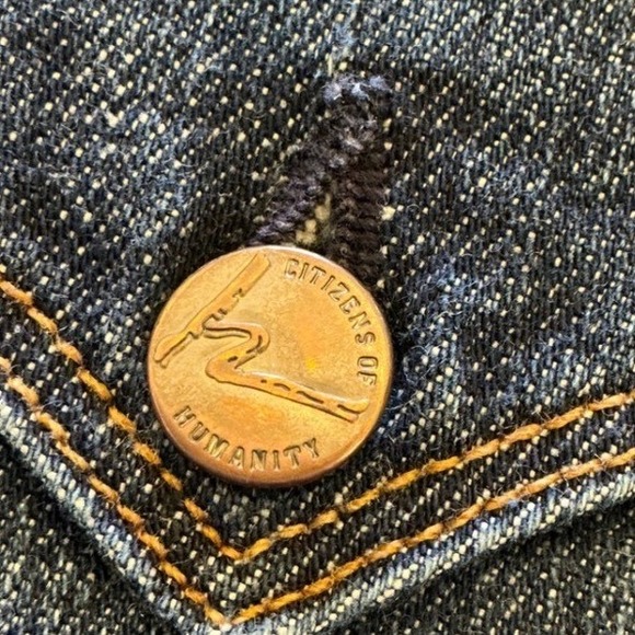 Citizens of Humanity 2000s Kelly Vintage Jeans Blue Low Rise Flap Pocket Size 28 - Picture 9 of 16